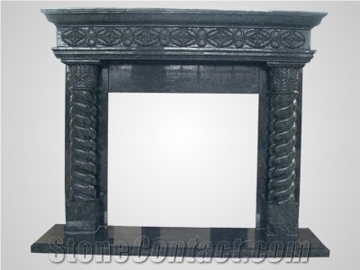 Yellow Marble Fireplace