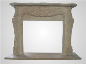 Yellow Marble Fireplace