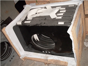 Mongolia Black Vanity Top, Black Granite Vanity Top