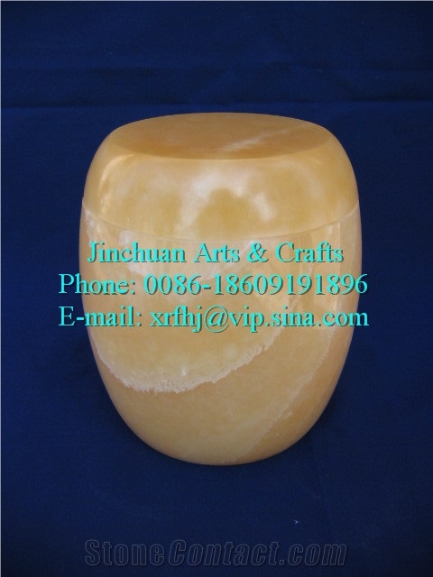 Lowest Price Marble Cremation Urn (DGMHY-22x23), Mi-Huang-Yu Yellow Marble Cremation Urn
