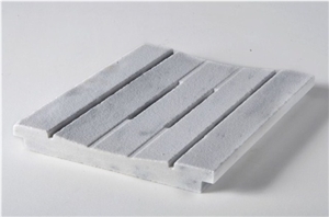 Kavala White Marble Drain Grate, Model-N