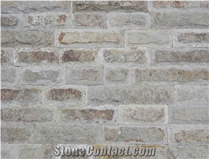Handmade Natural Stone Gold Gneiss Mushroom Walling Tiles