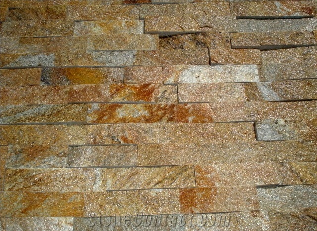 Yellow Gneiss 5/L Ledge Stone, Feature Wall