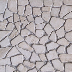 External Paving - Shaped and Unshaped., Vratza Beige Limestone Cobble, Pavers