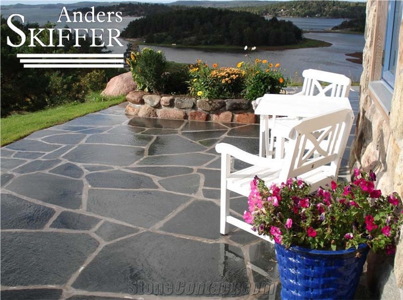 Slate Flagstone Pavement, Driveways, Glava Skiffer Grey Slate