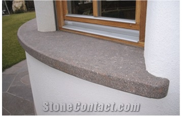 Flamed and Polished Porphyr Window Sills, Porfido Viola Lilac Granite