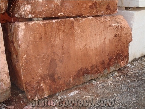 Akdag Red Travertine Block