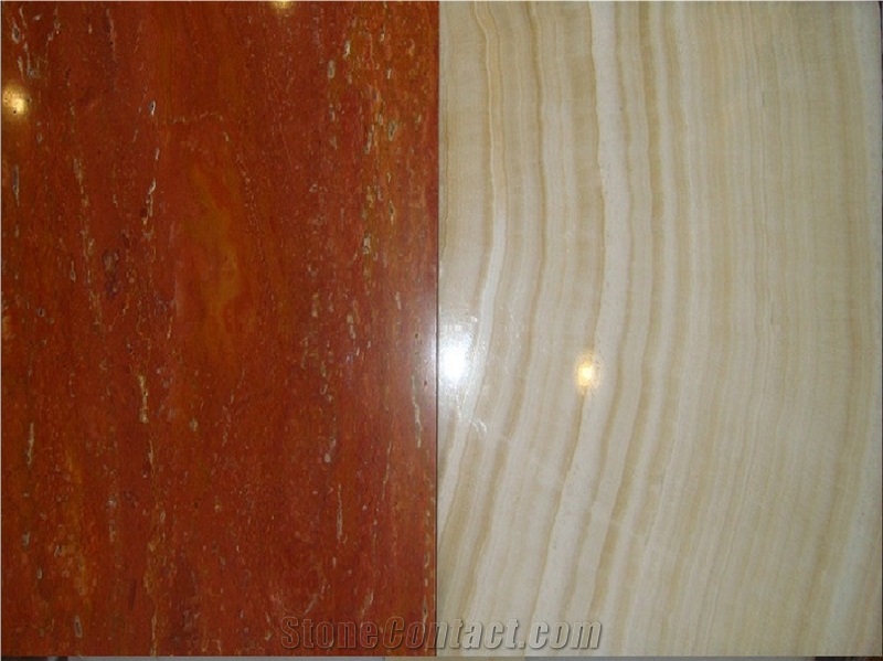 Akdag Red Travertine Block