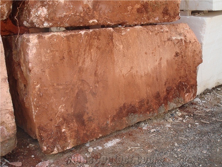 Akdag Red Travertine Block