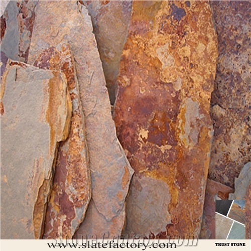 Cheap Price Slate Flagstones, Yellow Slate Flagstones