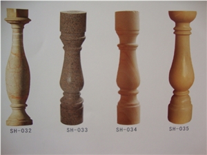 Balustrade & Railings, Yellow Granite Balustrade