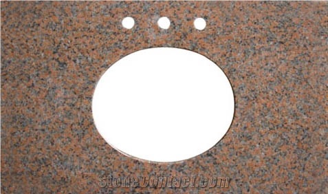 G562 Granite Vanity Top,maple Red Granite Vanity Top