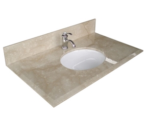 Mable Vanity Top, Beige Marble Vanity Top