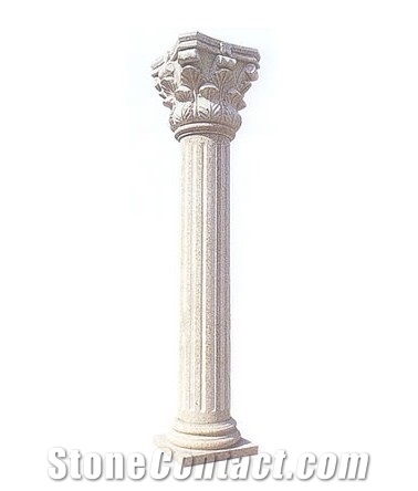 Roma Column, Yellow Granite Roman Column