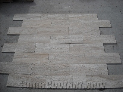 Durango Travertine Vein Cut Clearance Slabs, beige travertine split face mosaic for wall cladding 