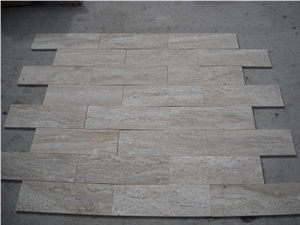 Durango Travertine Vein Cut Clearance Slabs, beige travertine split face mosaic for wall cladding 