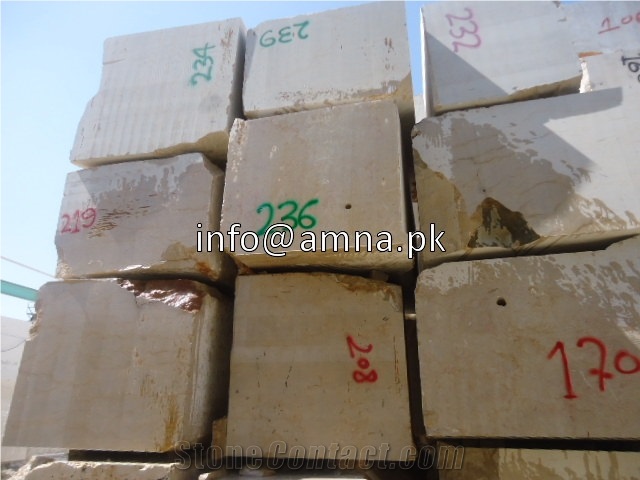 Beige Limestone Quarry, Light Beige Limestone Block