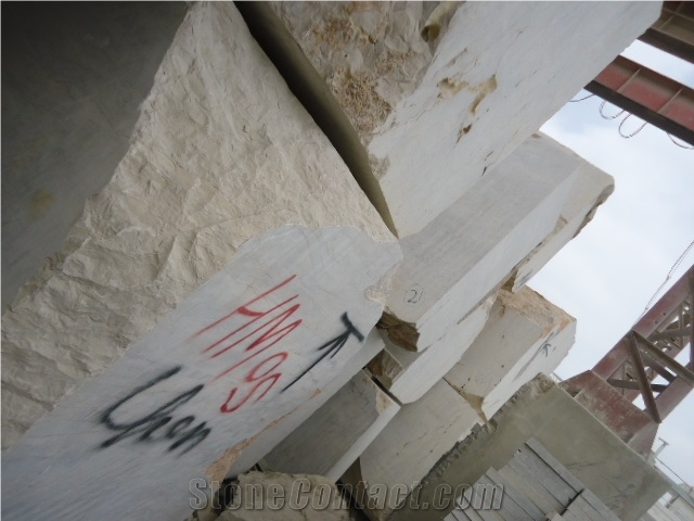 Light Fancy Blocks, Botticino Fancy Marble Block