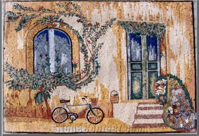 DL Stone Mosaic Picture ,Glass Mosaic