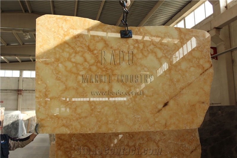 Honey Onyx Slabs, Turkey Yellow Onyx