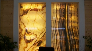 Crystal Diamond Onyx Glass Panel