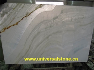 White Onyx Glass Composite Slabs