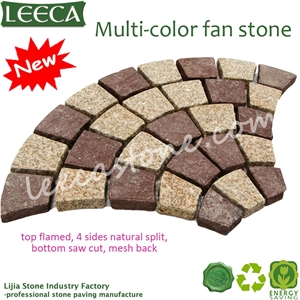 Fan Elements Paving Stone, Red Granite Paving Stone