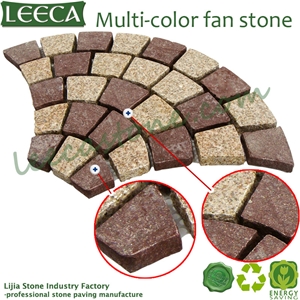 Red Porphyry Fan Pattern Carpet Stone
