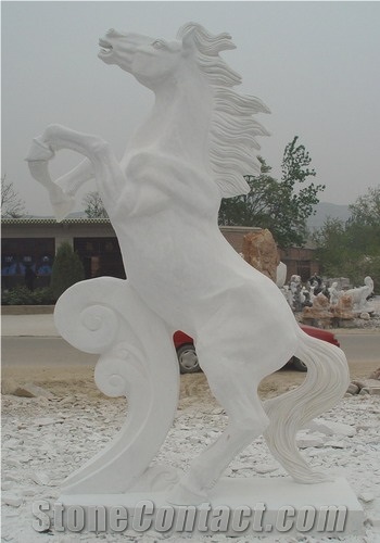 Marble Carving Animail, White Marble Artifacts, Handcrafts