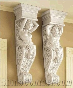 Marble Sculptured Art Work, White Marble Sculpture