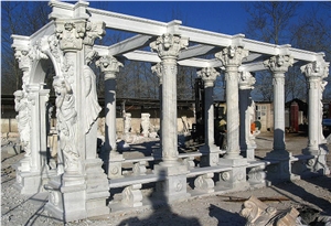 White Marble Gazebo Garden Gazebo