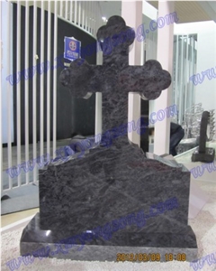 Shanxi Black Granite Celtic Cross Headstone Tombstone for Gardens