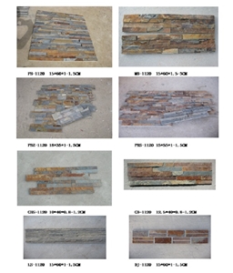 Multicolor Rustic Stacked Stone, Rusty Slate Stacked Stone, S1120 Rusty Slate Stacked Stone