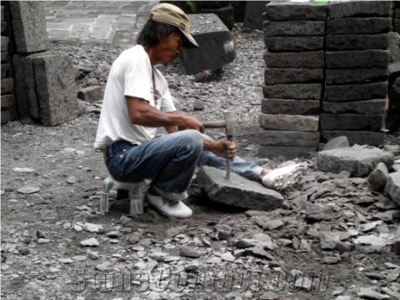 Lava Stone Tile / Slabs / Flooring ( Hand Cut )