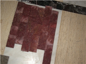 Red Flame Split Face Marble Tiles