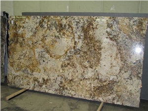 Polished Caledonia Granite Slab(own Factory) Polished Caledonia Granite Slab(own Factory)