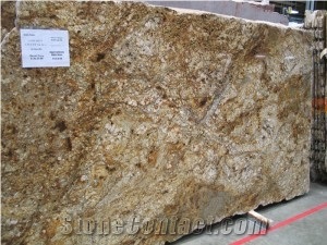 Polished Giallo Crystal Granite Slab(low Price)