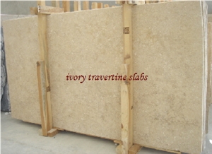 Polished Ivory Travertine Slab(good Thickness)