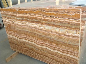 Polished Onice Tigrato Onyx Slab