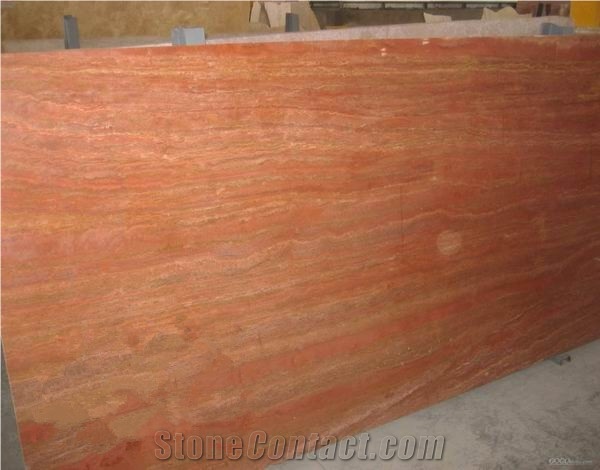 Polished Orange Travertine Slab(good Price)