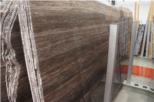 Polished Titanium Travertine Slab(good Polished) Polished Titanium Travertine Slab(good Polished)