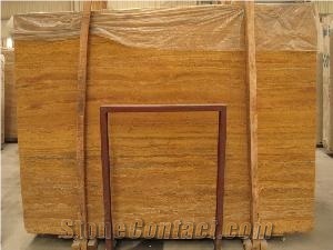 Polished Yellow Travertine Slab(good Price)