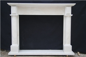 White Marble Fireplace Mantel