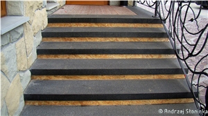 Granite Stairs, G654 Black Granite