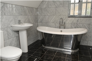 Bianco Carrara and Nero Marquina Bath Design, Bianco Carrara ,Nero Marquina White Marble Bianco Carrara and Nero Marquina Bath Design, Bianco Carrara ,Nero Marquina White Marble