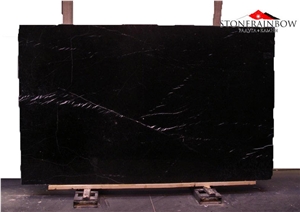 Nero Marquina Marble Slabs, Spain Black Marble