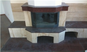 Fireplace Mantel, Absolute Black Granite Fireplace Mantel, Absolute Black Granite