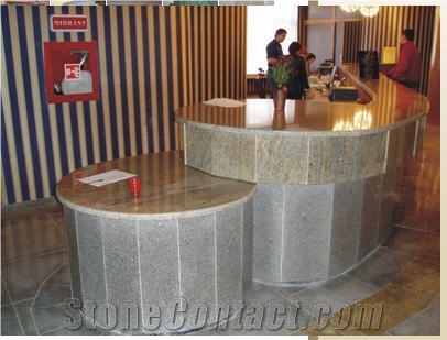 Granite Desk Top, Raw Silk Pink Granite Kitchen Countertops