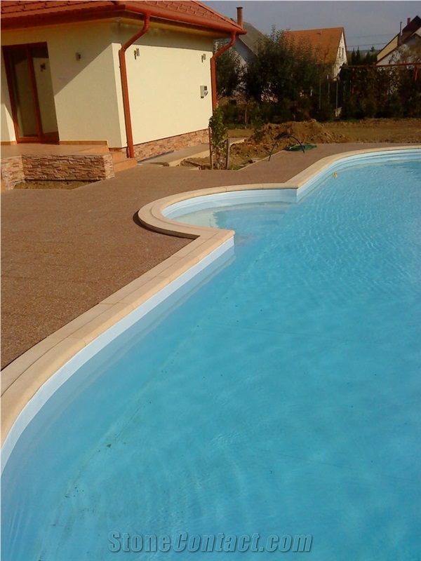 Pool Coping , Pool Deck Pavers, Tuhar Rosa Pink Marble