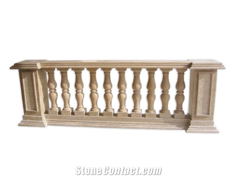 Balustrade & Railings, Ivory Cream Beige Travertine